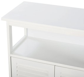 Dulapior pentru baie cu usi cu doua canaturi economie spatiu rezistent la umezeala din MDF alb 60 x 30 x 81.6cm kleankin | Aosom Romania