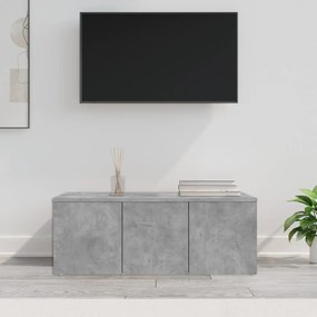 801863 vidaXL Comodă TV, gri beton, 80 x 34 x 30 cm, PAL