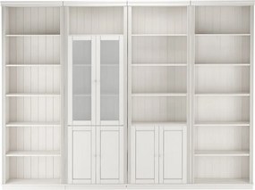 Bibliotecă albă din lemn de pin 296x223 cm Anita – Støraa