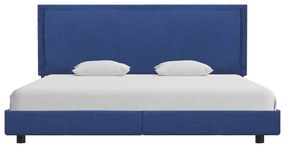 280995 vidaXL Cadru de pat, albastru, 180 x 200 cm, material textil