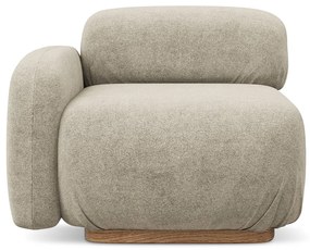 Modul pentru canapea modulară bej cu tapițerie din țesătură bouclé (cu colț pe partea stângă) Ailani – Makamii