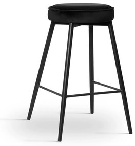 Scaun de bar Circo negru picioare negru - H68 cm