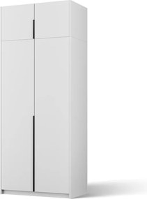 Dulap Bregma II Hinged with Top Extension – 100x58x250 cm – Alb – Bregma II Hinged Dulap with Top Extension – Varianta 1