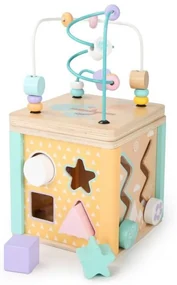 Cub educativ din lemn, cu accesorii Kid