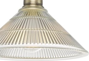 Där Lighting BOY0175 - Plafonieră BOYD 1xE27/60W/230V Ø 25 cm alamă/sticlă clară