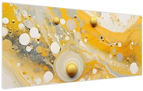 Tablou - fundal abstract cu decor de aur (120x50 cm)