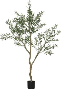 HOMCOM Măslin artificial, plantă artificială, măslin realist în ghiveci, 180 cm, plastic, verde | Aosom Romania