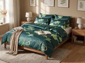 Lenjerie de pat satin VERDESA albastru-verde Dimensiune lenjerie de pat: 70 x 90 cm | 140 x 200 cm