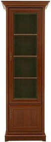 Vitrina de living KENT dreapta, castan, PAL/sticla securizata, 71x43x2