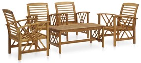 vidaXL Set mobilier de grădină, 5 piese, lemn masiv de acacia