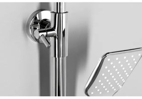 Aqualine - Set duș Factor cu baterie, crom lucios