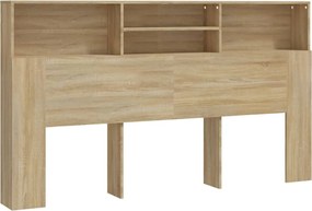 vidaXL Tăblie de pat cu dulap, stejar sonoma, 180x19x103,5 cm