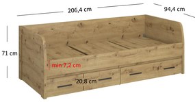 Pat de o persoană 90 cm. 1052740