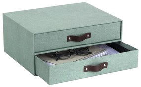 Organizator verde pentru sertar din carton Birger Canvas Paper Laminate – Bigso