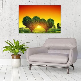 Tablou - Inima în coroanele copacilor (90x60 cm)