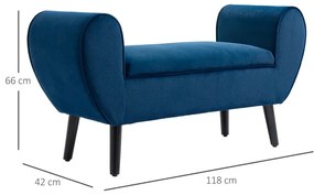 BAAL8 - Bancuta 118 cm cu spatiu depozitare, bancheta cu lada, banca living, dormitor, hol - Albastra