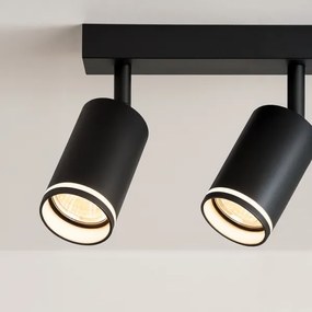 Lampă spot PIPE, 2x GU10/10W/230V, negru