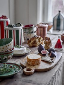Platou de servire din lemn de mango, natur, cu finisaj lucios și mâner rotund, 45x2x24 cm, „Nonnie"