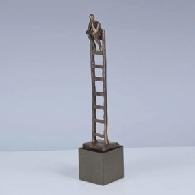 Statueta bronz masiv "Ganditorul"