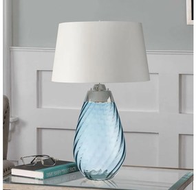 Lampă LED de masă Elstead LENA-TL-L-BLUE-OWSS LENA 1xE27/40W/230V 74 cm albastru/alb