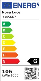 Lustra LED design circular cu iluminat sus si jos ELOWEN alb, diametru 98cm