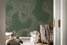 Fototapet, Stripes Repeatable, Green, Rebel Walls