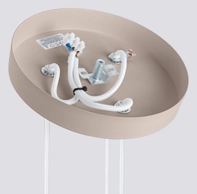 Lustră taupe din metal ø 19,5 cm Gleam – Sollux