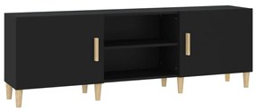 Comoda TV, negru, 150x30x50 cm, lemn compozit 1, Negru