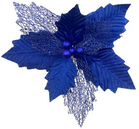 Ornament brad Craciunita Gloria 22cm, Albastru