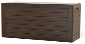 Cutie de depozitare WOODEBOX, 280L, 120x46x57cm, maro închis Prosperplast