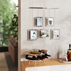 Rame argintii de suspendat 5 buc. din metal 66x69 cm Exhibit – Umbra