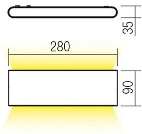 Redo 90453 - Aplică de exterior KLIPPE LED/24W/230V 3000K IP54 maro