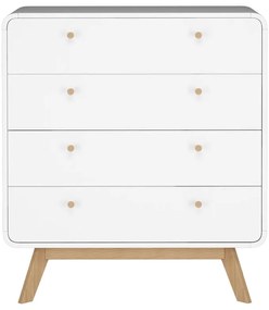 Comodă albă înaltă 80x88 cm Caitlin – Støraa