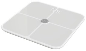 Cantar inteligent AENO ABS0001S, Pana la 180 kg, 11 profiluri, 15 indicatori, IMC, LED, Sticla ITO, Alb