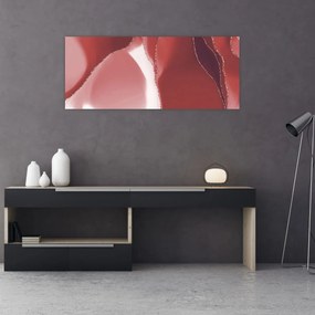 Tablou - Floare abstractă roșie N⁰3 (120x50 cm)