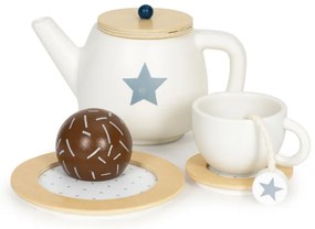 Set de ceai din lemn cu ceainic și cești 17 bucăți