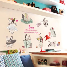 Sticker decorativ Pug Mania 50x70cm