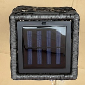 Outsunny Lampă Solară de Grădină cu Iluminare LED și Aprindere Automată, 20x20x68 cm, Gri | Aosom Romania