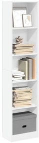 vidaXL Bibliotecă, alb, 40x24x176 cm, lemn prelucrat
