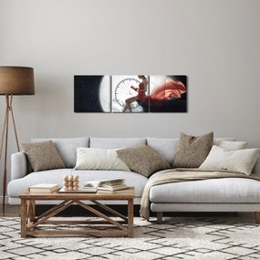 Tablou - Femeia sub clar de lună (cu ceas) (90x30 cm)