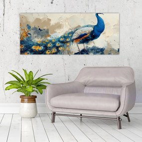 Tablou - Peacock, pictură (120x50 cm)