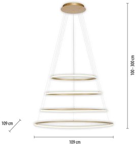 Lustră LED dimabilă pe cablu Paul Neuhaus 2124-60 TESSARA LED/97W/230V + telecomandă