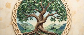 Tablou – Arborele vieții împletit (120x50 cm)