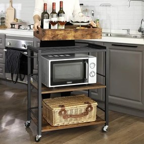Carucior Băuturi Vintage, Maro Rustic, 86 x 72 x 40 Cm