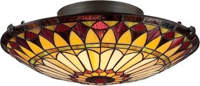 Elstead QZ-WEST-END-F - Plafonieră Tiffany WEST 2xE27/75W/230V