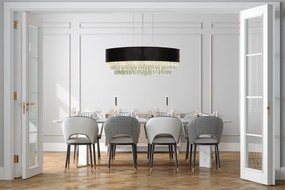 Lustra eleganta cu abajur din catifea si cristale Glamour 8Lt