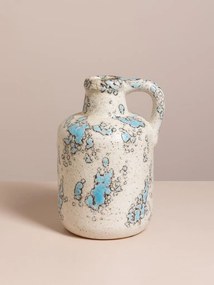 Set 2 vase decorative din ceramica, cu design mediteranean si finisaj antichizat