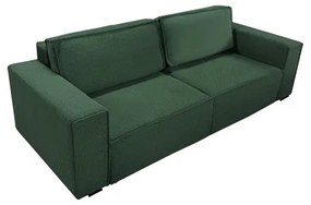 Canapea extensibilă 3 locuri cu spațiu de depozitare RONDA, verde