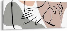 Tablou - Femeie corp linie de artă N⁰2 (120x50 cm)