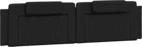 vidaXL Pernă pentru tăblie pat, Viana, negru, 200 cm, piele artificială